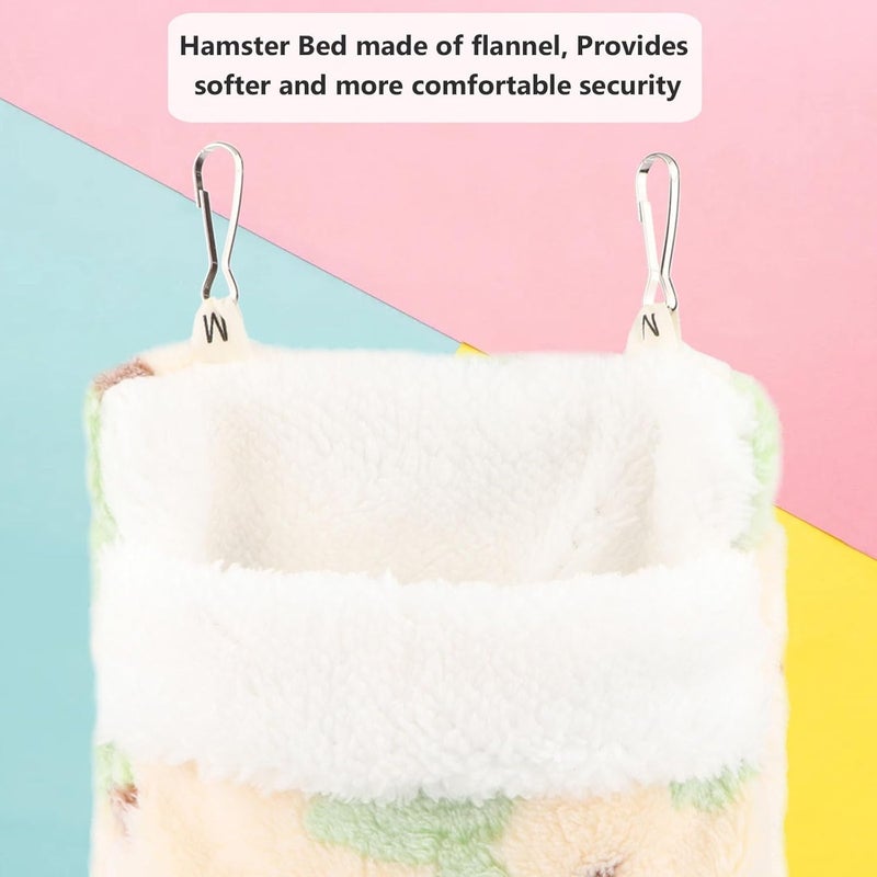 Reshiho Sugar Glider Sleeping Pouch Bag, Warm Hamster Hammock Pouch Sack Small Pet Hanging Bed for Hamster Rat Hedgehog Squirrel and Other Small Animal (Green) - Image 4